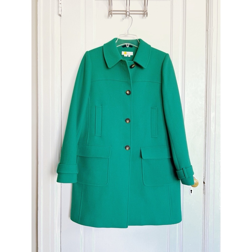 Boden Durham Wool Blend Coat Jade Green Size 8 - Picture 2 of 12